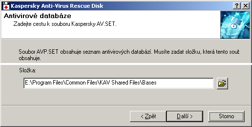 KASPERSKY AV RESCUE DISK Obrázek 99. Okno Konfigurace V tomto okně označte, jaké diskety chcete vytvořit.