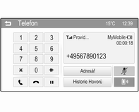 54 Telefon Zobrazí se zpráva s číslem telefonu nebo jménem volající osoby (je-li k dispozici).