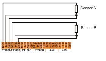 Sběrnice musí být z obou stran ukončena terminátorem 120Ω (v převodníku ModBus/USB firmy ViDiTech je terminátor osazen).