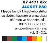 FLEECE VESTA 300 0718103xx -celopropínací fleecová vesta, 300g, výborná kvalita zpracování, spodní okraj na stahovací šňůrky, na předním díle 2 kapsy na zip, barvy tmavě a středně modrá, černá,