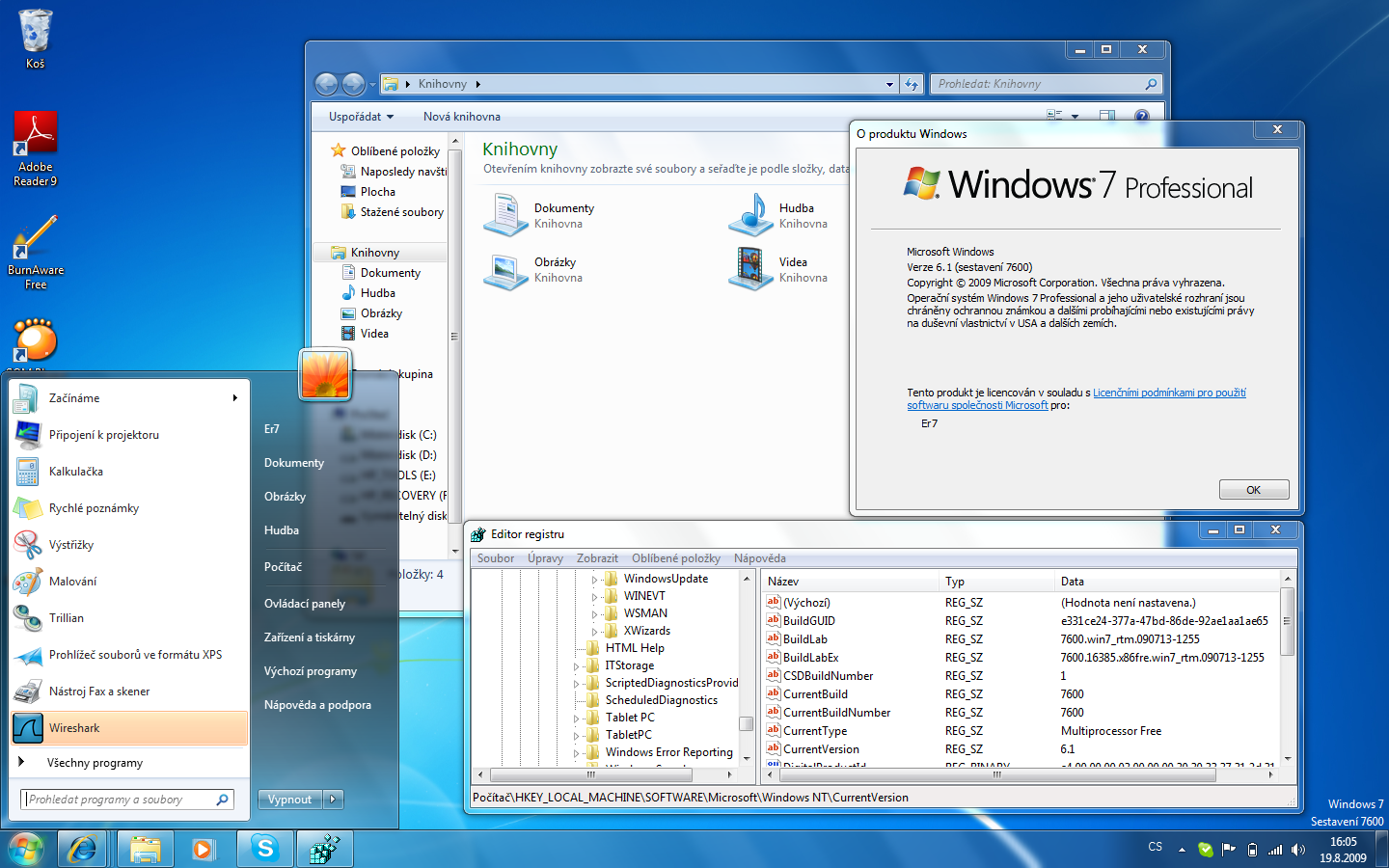 WINDOWS NT 3 WINDOWS WINDOWS NT 4 WINDOWS 98 WINDOWS ME WINDOWS XP WINDOWS Vista WINDOWS 7 000 MS-WINDOWS 7 NT technologie (new technology) Datum vydání : 22.10.