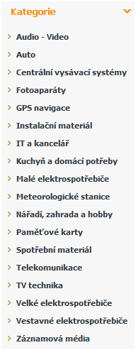 99 / 207 Administrace FrontEnd Následný import dat při zamknutí zámků názvy kategorií nepřepíše.