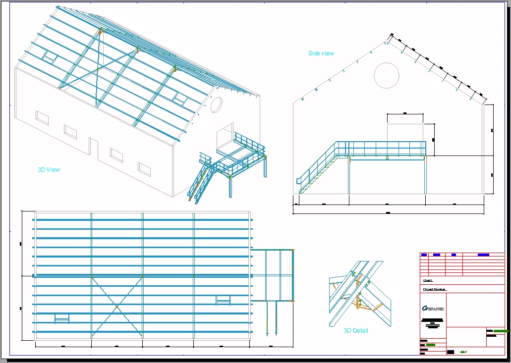 Steelu 2011 zobrazují v 3D a 2D pohledy obsahující objekty všech typů materiálů.