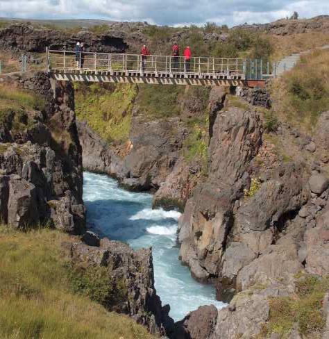 vodopád Hraunfossar 1 Hraunfossar RG 164 - GPS