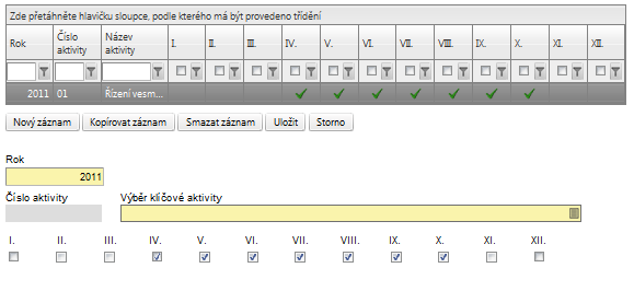 Pokud příjemce na záložce Informace o projektu a MZ zatrhl checkbox, záložka se zaktivní a lze ji editovat.