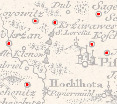 2.4. PO ADOVANÉ RYSY APLIKACE PRO VYHLEDÁVÁNÍ VZOR (a) Rastrová mapa (b) Vybraná zna ka (c) Vektorizovaná mapa Obrázek 2.3: Postup vektorizace p i vyhledávání vzor 2.