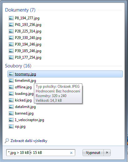 3. Najděte v počítači všechny soubory s příponou jpg (v naprosté většině jde o fotografie). 4.