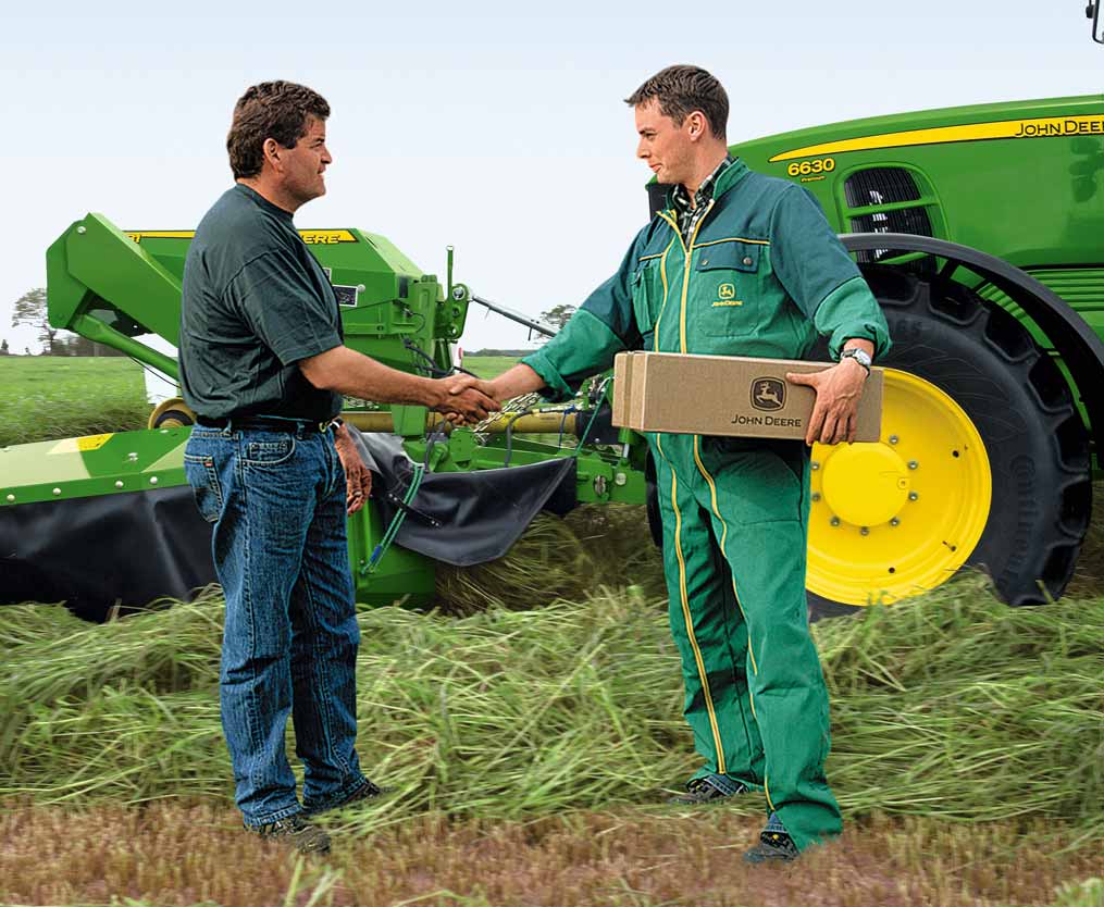 Prodejní servis Pokud je plodina připravená ke sklizni, musí být připraven i váš stroj. To je pro vaši práci rozhodující. John Deere tomu rozumí.