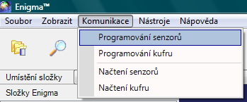 Kapitola 3: Programování a načtení Komunikační kufr, kromě zajištění ochrany pro senzory při transportu, rovněž zprostředkovává komunikační rozhraní mezi senzory a počítačem.