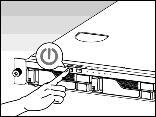 Za chvíli se rozsvítí modrá LED dioda, což bude značit zapnutí NAS server. Dále se aktivuje zelená LED dioda indikující běh systému.