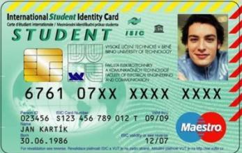 Isic karta nebo karta studenta?