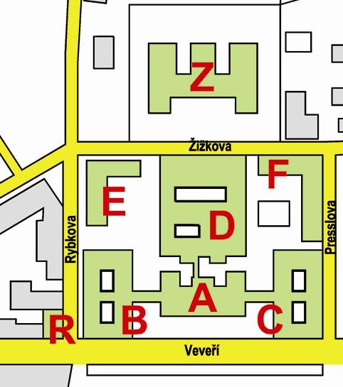Části fakulty Budova A aula, menzy, knihovna, studovna, prodejna skript,pvo (pedagogicko-vědecké oddělení) Budova B Ústav geotechniky, geodézie, automatizace.