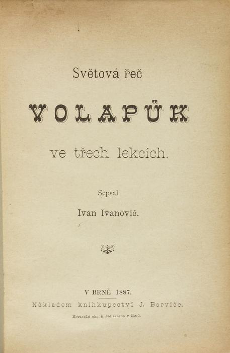 František Vymazal Světová řeč volapük ve třech lekcích Lengas bastidas 5 ISBN