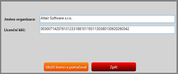 Licence Systém při svém prvním spuštění vygeneruje licenční klíč. Ten vám umožní systém neomezeně používat po dobu 1 měsíce.