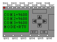 Set Led OK Set Com OK Password Pomocí šipky nebo vybereme první číslici 0-9, poté šipkou hesla. Takto nastavíme celé heslo a potvrdíme klávesou OK.