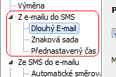 Převod email -> SMS Zjištění jestli je možno email převést na SMS Zjištění telefonního čísla Kontrola a úprava délky emailu