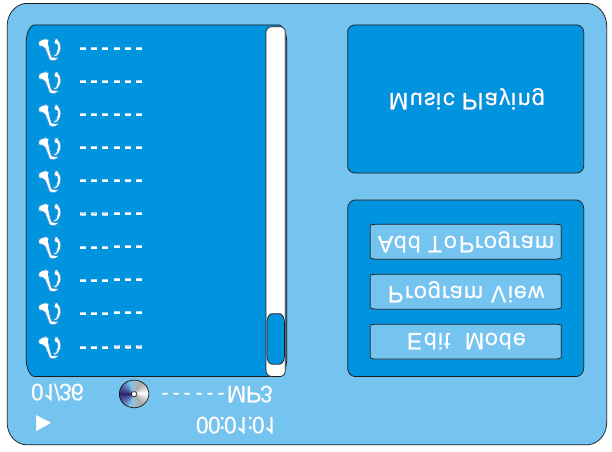 PROGRAMOVÁNÍ DIVX/MP3/JPEG Při přehrávání MP3 stiskněte pro volbu požadované hudby směrové šipky vpravo, nahoru nebo dolů a volbu potvrďte stiskem tlačítka ENTER.