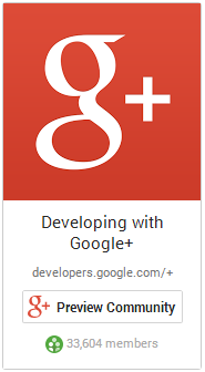 Google+ widgets - Tlačítka +1, Follow a Share - Embedded