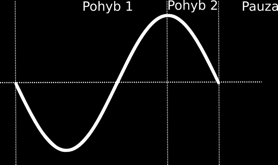 PRO 4 KUP Druhy pohybů Rychlý pohyb ( Fast motion ): První technika je vykonávána s kompletní sinusovou vlnou. Druhý pohyb je vykonáván bez uvolnění a je zde pouze sinusová vlna nahoru a dolu.