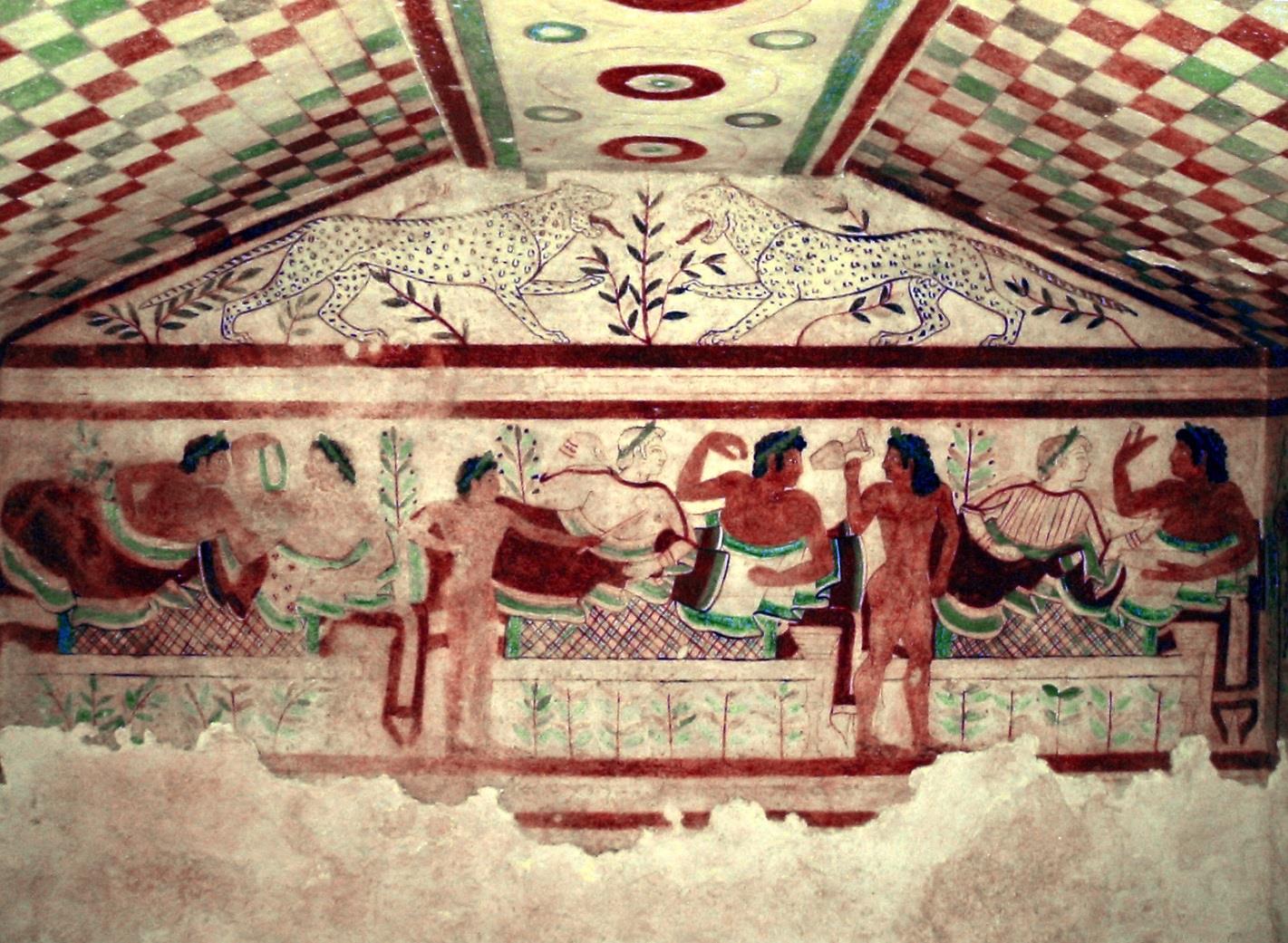 Freska v pohřební místnost