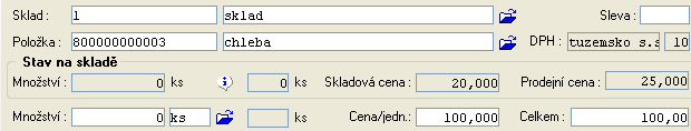 7 Převod zásob do účetnictví v kostce Přílohy Příklad řešení chyby nulové položky s penězi Se skladovou cenou můžeme přímo manipulovat jen pomocí příjmů Pomocí příjmů s nulovým množstvím a celkovou