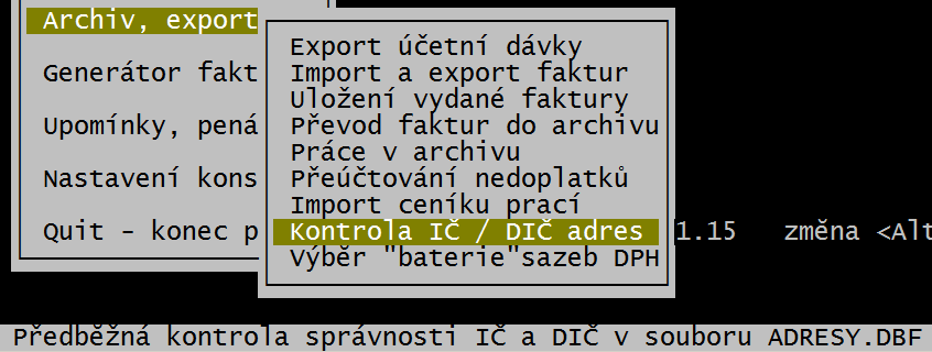 Rychlá hromadná kontrola správnosti IČ a DIČ: Do kořene SB KOMPLET se uloží PROTOKIC.TXT s protokolem kontroly... PROTOKOL KONTROLY IČ/DIČ dne 03.11.15 MILCOM servis a.s. podezření ověřte.