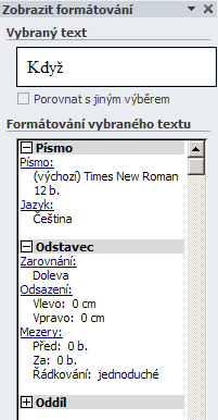 L3 Formátování odstavce Karta Domů Formátování odstavce zahrnuje : Vytvoření odstavce - ENTER Formátování se vždy týká celého odstavce Zjištění formátování odstavce : SHIFT + F1 Zarovnání odstavce