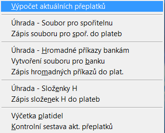 Níže uvedený postup je platný pro strávníky, kteří mají v Rejstříku strávníků uveden typ platby S (Sporožiro) nebo B (Běžný účet).