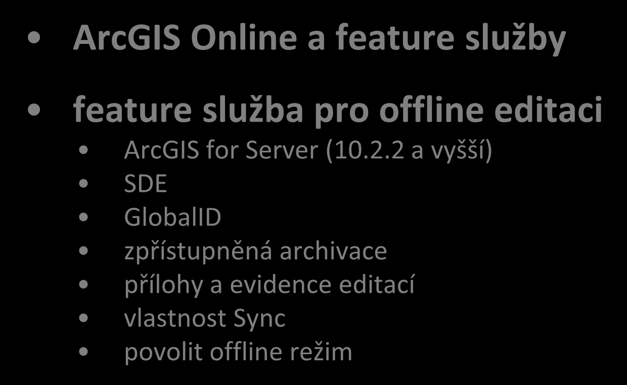 3. Jak začít ArcGIS Online a feature služby feature