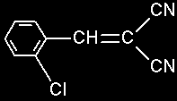 Látka CS O-chlorbenzmalonodinitril ze série benzylidenových preparátů a derivátů malonnitrilu bílá krystalická látka t v 310-315 C, ve vodě špatně rozpustná reakce s enzymy, koenzymy, anionty,
