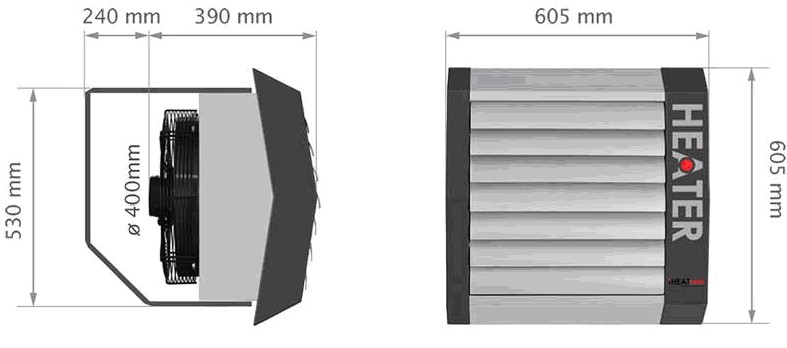 Přístroje pro vytápění a větrání HEATER jsou určeny pro ohřívání průmyslových objektů pro malý a střední objem, a to zejména:: výrobní haly a sklady, showroomy a opravny, sportovní a další haly,