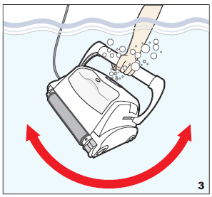 Používání čističe bazénů 1. Položte elektrický zdroj (transformátor) alespoň 3,6 metrů / 11,8 stop od bazénu a alespoň 12 cm / 4 palce nad povrchem (obr. 1).
