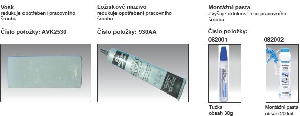 Přehled součástí hubice HEYMAN pro montáž nýtovacích matic Velikost závitu Kompletní hubice pro nýtovací matice 1 Pouzdro 2 Ložisková sada 3 Pracovní šroub 4 Spojka Silný ložiskový kroužek vkládejte
