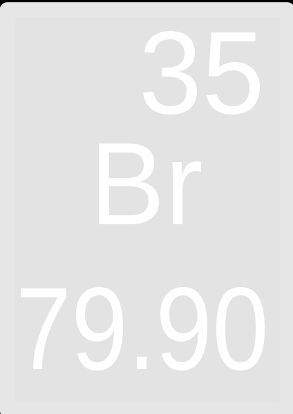 Brom, Br toxická, červenohnědá kapalina reaktivní prvek, který se ochotně