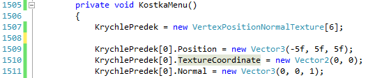 4 Popis vypracovaných příkladů Platformu XNA jsem demonstroval na pár jednoduchých příkladech. Program se skládá z menu, ve kterém si vybereme jednotlivé příklady.