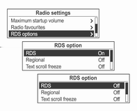 192 Rádio Stanice RDS jsou namísto vysílacích frekvencí označeny názvem programu.