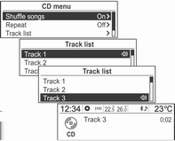 Audiopřehrávače 203 Zobrazené informace obsahují název souboru, název složky a informace ID3 tag uložené s písní.