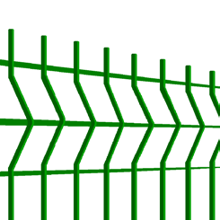 Panely jsou dle výšky opatřeny 2 4 vodorovnými prolisy pro zvýšení pevnosti. Pro dokonalé zabezpečení přesahují svislé dráty v horní části o 30mm a vytvářejí tak ostny.