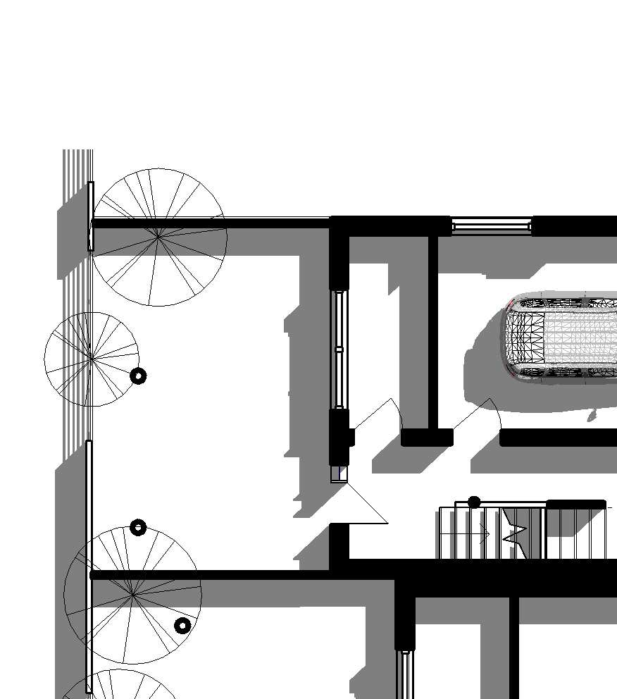 architektonická studie Půdorysy 1.