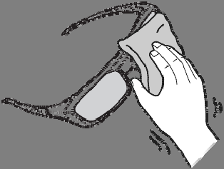 Údržba Čištění čočky Běžně dostupným hadříkem na čištění brýlí z čočky jemně setřete nečistoty.