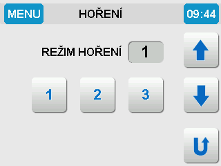 STATISTIKA POSLEDNÍHO HOŘENÍ Poskytuje informace o stavu posledního procesu hoření.