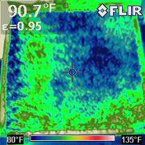 Cooler Temperatures with Pyraclostrobine Fungicides 6 days no watering Turf type: Bentgrass Fungicide applications made on 4/27/10, 5/13/10, and 6/1/10 Blue = cooler temperature Untreated @ 0.