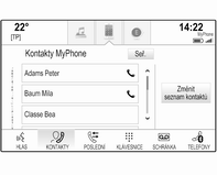 94 Telefon Použití Jakmile je prostřednictvím Bluetooth realizováno propojení mezi vaším mobilním telefonem a informačním systémem, můžete také ovládat celou řadu funkcí vašeho mobilního telefonu