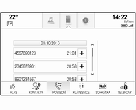 Telefon 95 Vyhledejte podrobný popis úprav seznamů kontaktů 3 34. Posuňte se do požadovaného záznamu kontaktů.