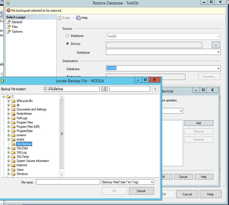 Zálohování a obnova pomocí skriptu Výpis kódu 1.1: Záloha databáze pomocí skriptu. BACKUP DATABASE [TestDb] TO DISK = N'C:\nodeaShare\TestDb_20150216190003.