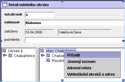 26 Pomocí stromu jsou zobrazeny části obce a ulice, patřící do části obce. Jestliže obec nemá ulice, budou pomocí stromu zobrazeny pouze části obce (bez ulic).