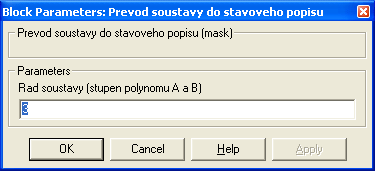 udoucí průběh žádané hodnoty Pro LQ regulátor je nutné mít k dispoici budoucí průběh žádané hodnoty. Vstupem bloku Simulinku je žádaná hodnota v čase k+n-.