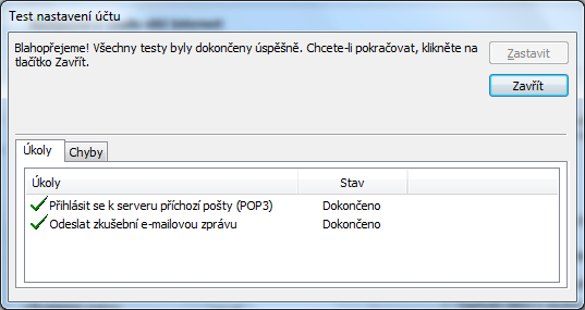 v otevřeném dialogovém okně vyberte předdefinouvanou volbu E-mail v Internetu protože o tu nám celou dobu šlo, abychom se konečně dostali k naší konfiguraci poštovního klienta.