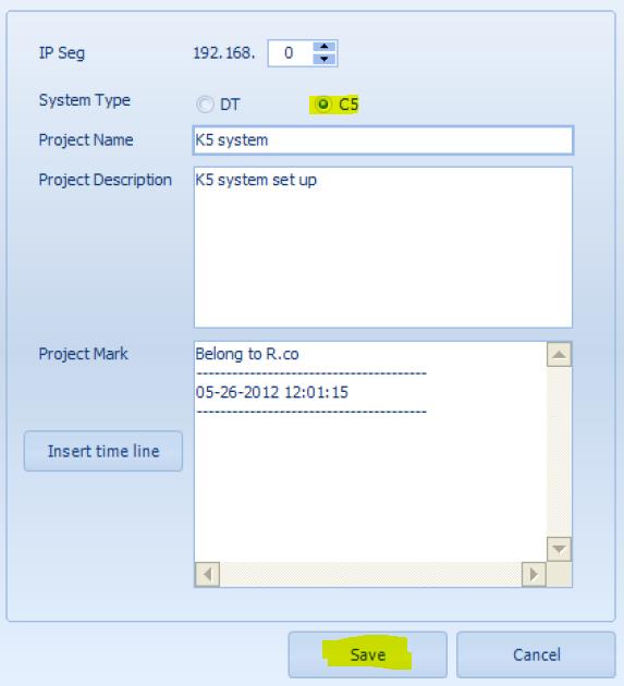 6.2 Modul IP Device přiřazení zapojených zařízení Pravým klikem na Default project vyvoláme nabídku, vybereme Project Property, zvolíme C5 a uložíme.