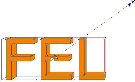 Editory pro vektorovou grafiku Vytvoření trojrozměrných objektů Cílem tohoto příkladu bylo vytvoření jednoduchého trojrozměrného textu. Nejprve jsem text vytvořil v programu Corel Draw.